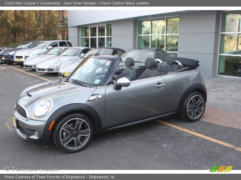 Dark Silver Metallic / Punch Carbon Black Leather 2009 Mini Cooper S Convertible
