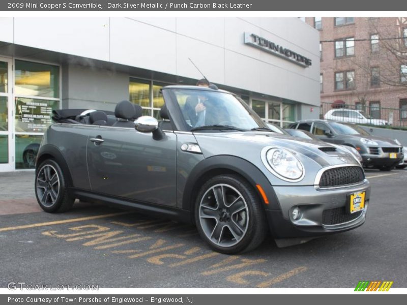 Dark Silver Metallic / Punch Carbon Black Leather 2009 Mini Cooper S Convertible