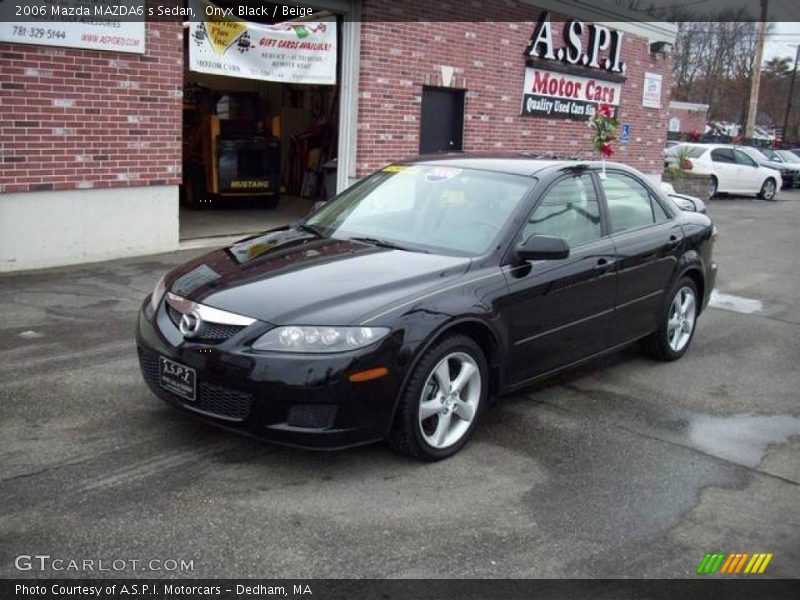 Onyx Black / Beige 2006 Mazda MAZDA6 s Sedan