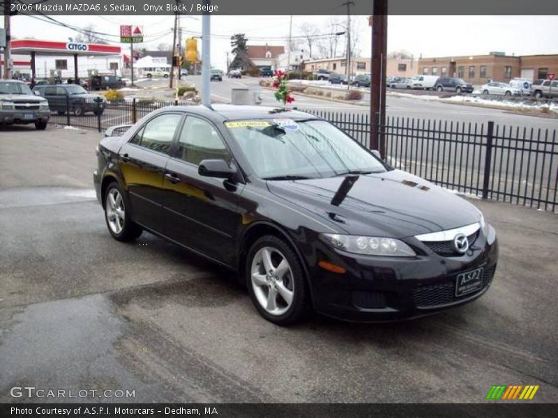 Onyx Black / Beige 2006 Mazda MAZDA6 s Sedan