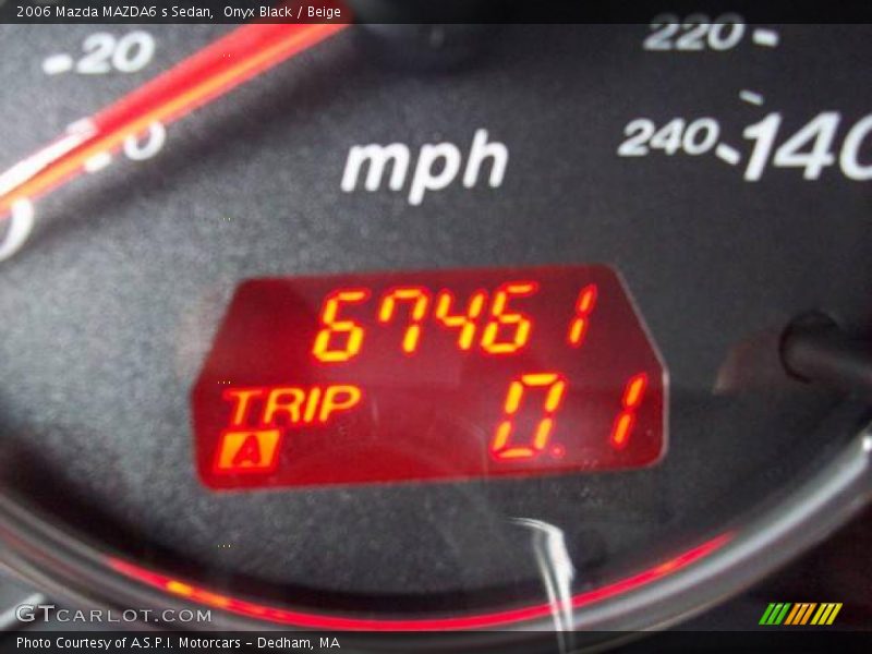 Onyx Black / Beige 2006 Mazda MAZDA6 s Sedan