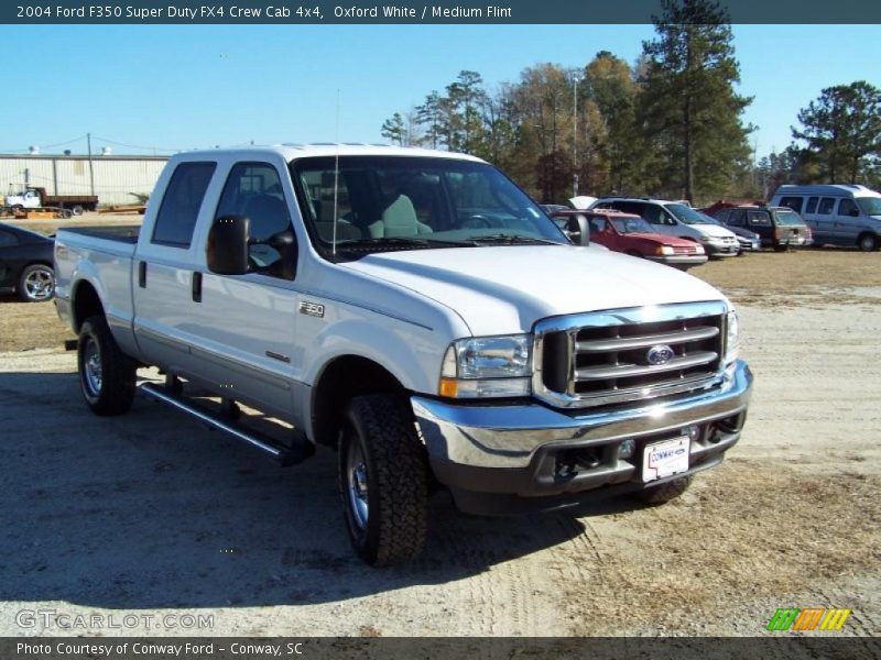Oxford White / Medium Flint 2004 Ford F350 Super Duty FX4 Crew Cab 4x4