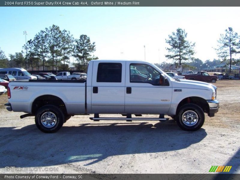 Oxford White / Medium Flint 2004 Ford F350 Super Duty FX4 Crew Cab 4x4