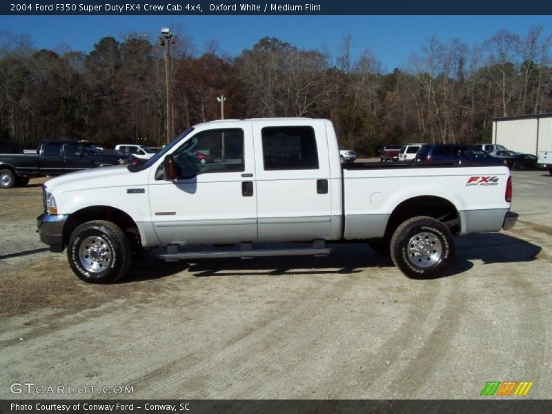 Oxford White / Medium Flint 2004 Ford F350 Super Duty FX4 Crew Cab 4x4