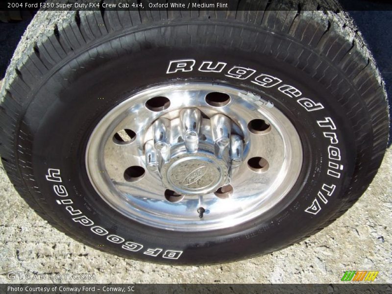 Oxford White / Medium Flint 2004 Ford F350 Super Duty FX4 Crew Cab 4x4