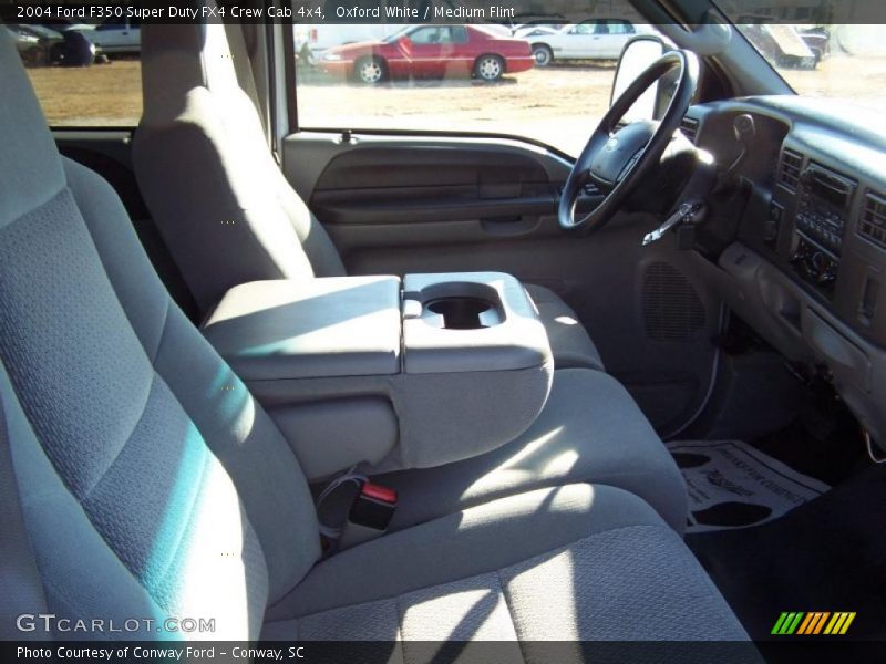Oxford White / Medium Flint 2004 Ford F350 Super Duty FX4 Crew Cab 4x4