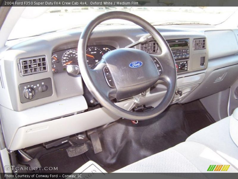Oxford White / Medium Flint 2004 Ford F350 Super Duty FX4 Crew Cab 4x4