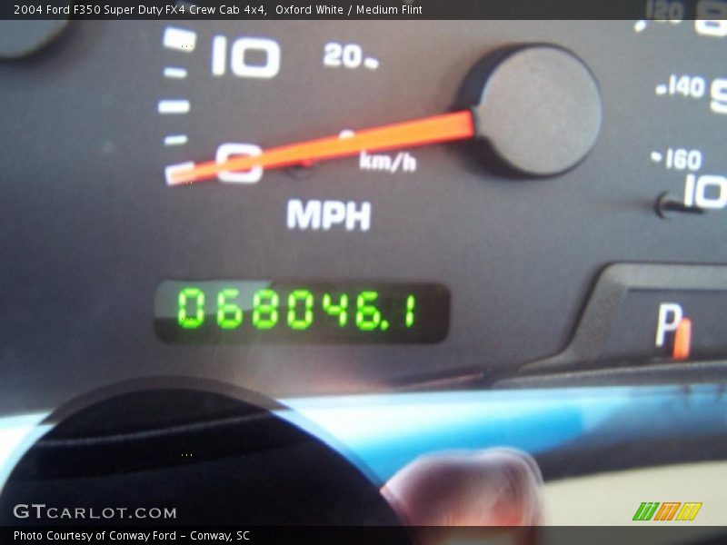 Oxford White / Medium Flint 2004 Ford F350 Super Duty FX4 Crew Cab 4x4
