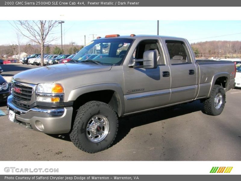 Pewter Metallic / Dark Pewter 2003 GMC Sierra 2500HD SLE Crew Cab 4x4