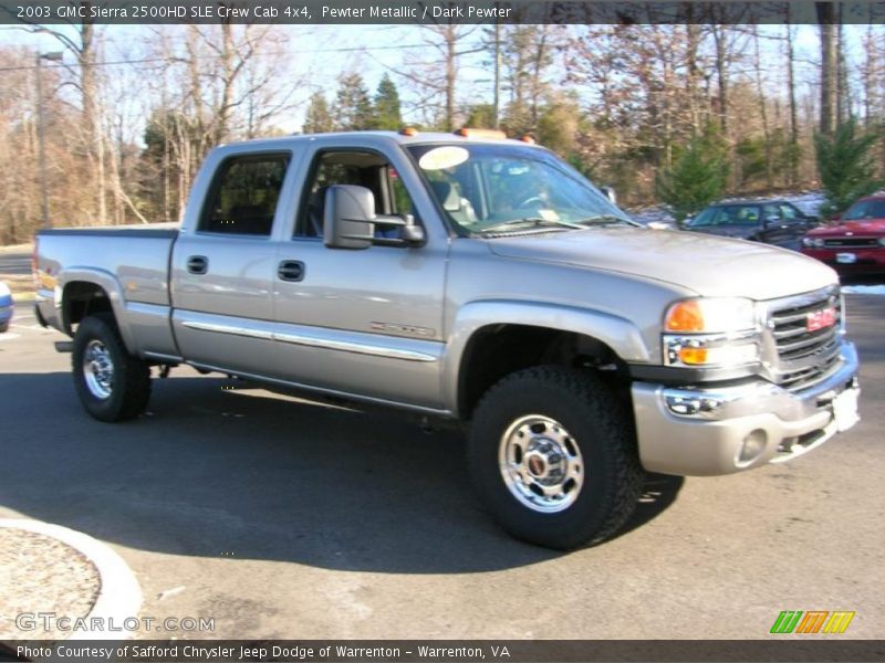 Pewter Metallic / Dark Pewter 2003 GMC Sierra 2500HD SLE Crew Cab 4x4