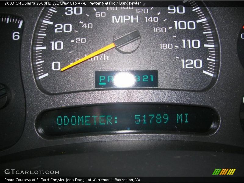 Pewter Metallic / Dark Pewter 2003 GMC Sierra 2500HD SLE Crew Cab 4x4
