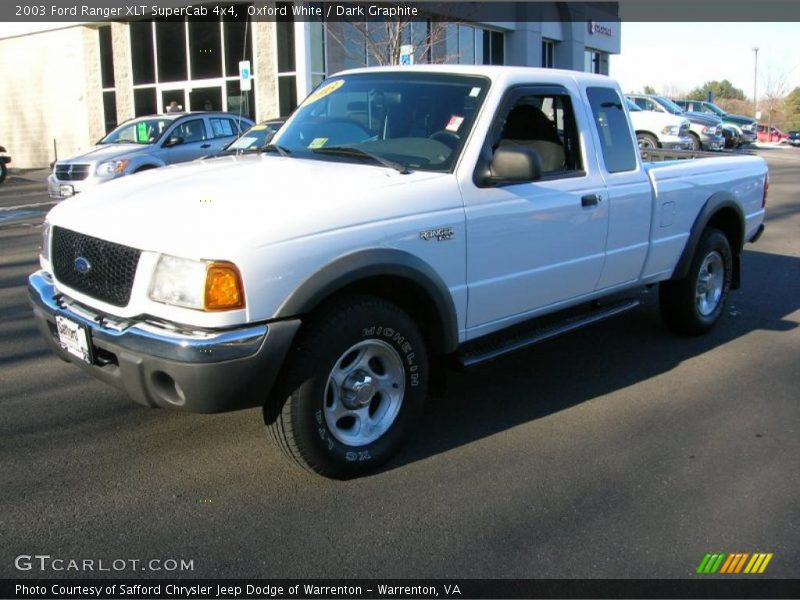 Oxford White / Dark Graphite 2003 Ford Ranger XLT SuperCab 4x4