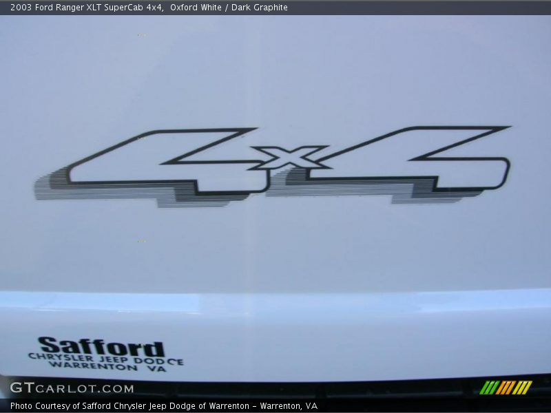 Oxford White / Dark Graphite 2003 Ford Ranger XLT SuperCab 4x4