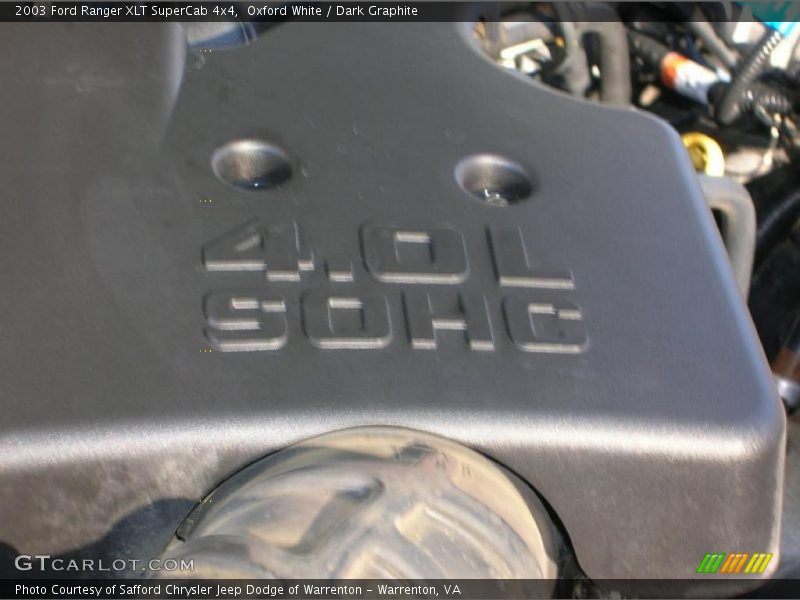 Oxford White / Dark Graphite 2003 Ford Ranger XLT SuperCab 4x4