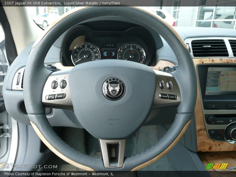 Liquid Silver Metallic / Ivory/Slate 2007 Jaguar XK XK8 Convertible