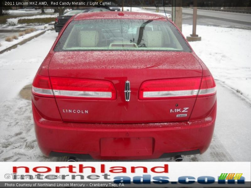 Red Candy Metallic / Light Camel 2011 Lincoln MKZ AWD