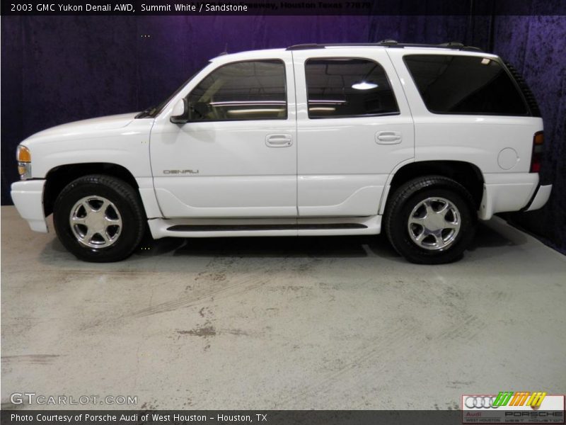 Summit White / Sandstone 2003 GMC Yukon Denali AWD