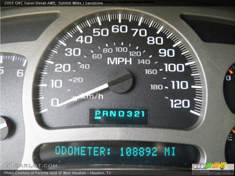 Summit White / Sandstone 2003 GMC Yukon Denali AWD