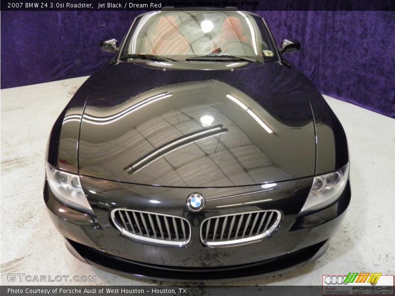 Jet Black / Dream Red 2007 BMW Z4 3.0si Roadster