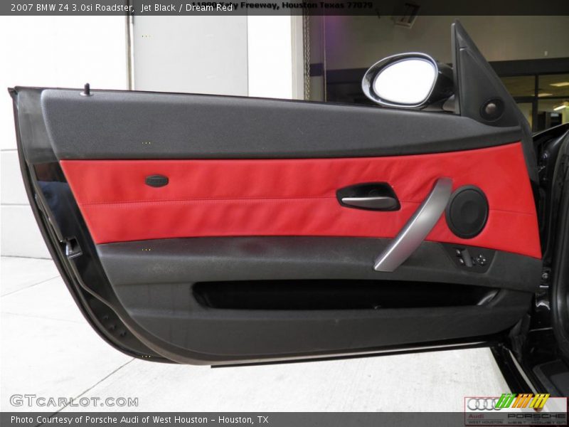Jet Black / Dream Red 2007 BMW Z4 3.0si Roadster