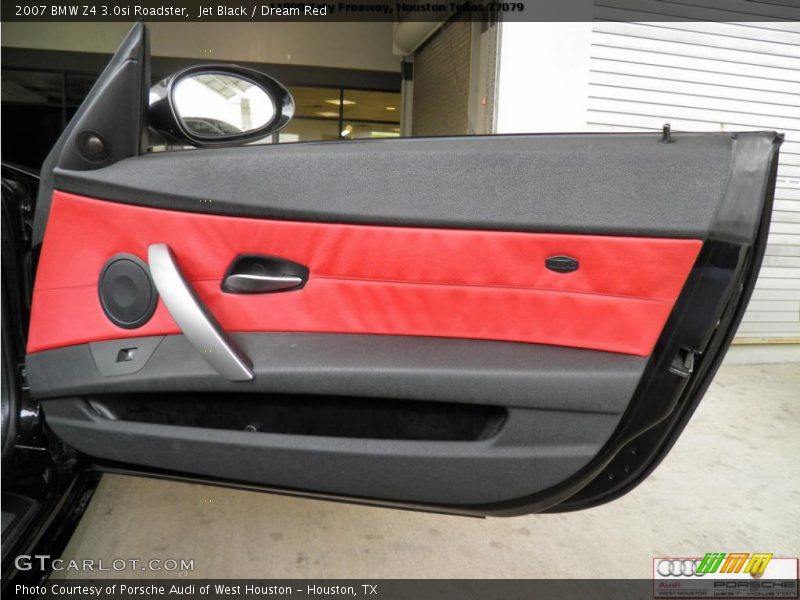 Jet Black / Dream Red 2007 BMW Z4 3.0si Roadster
