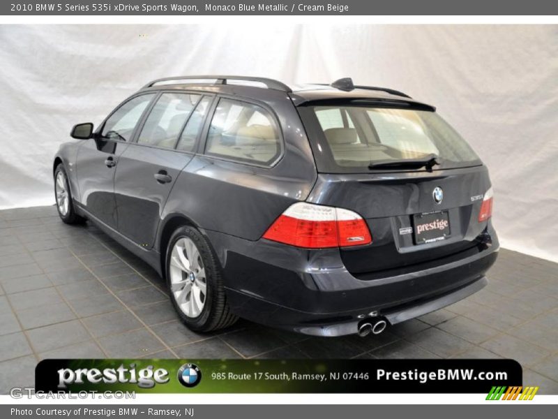 Monaco Blue Metallic / Cream Beige 2010 BMW 5 Series 535i xDrive Sports Wagon