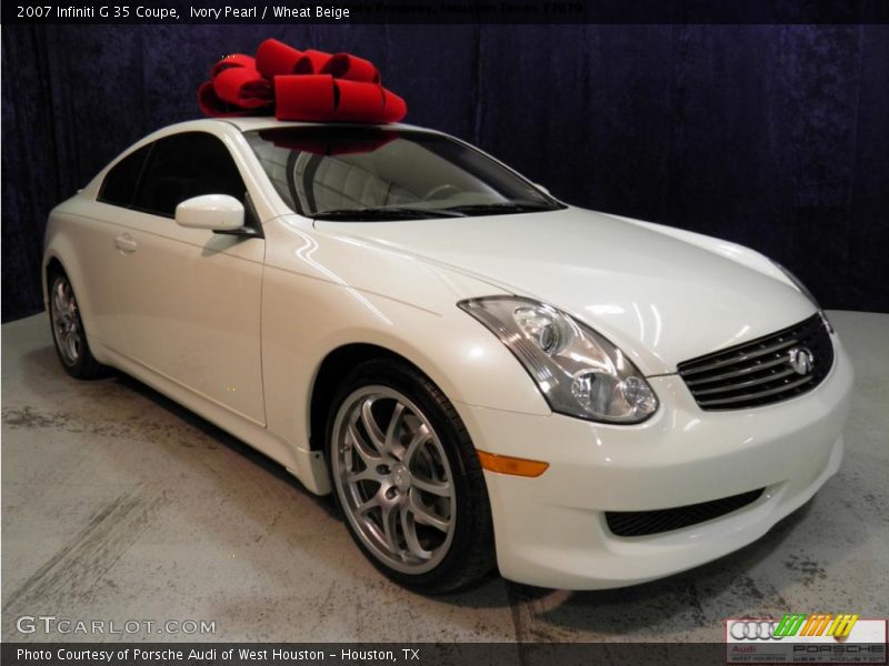 Ivory Pearl / Wheat Beige 2007 Infiniti G 35 Coupe