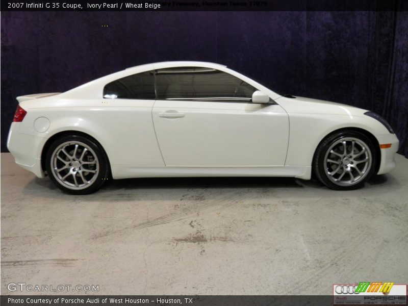 Ivory Pearl / Wheat Beige 2007 Infiniti G 35 Coupe