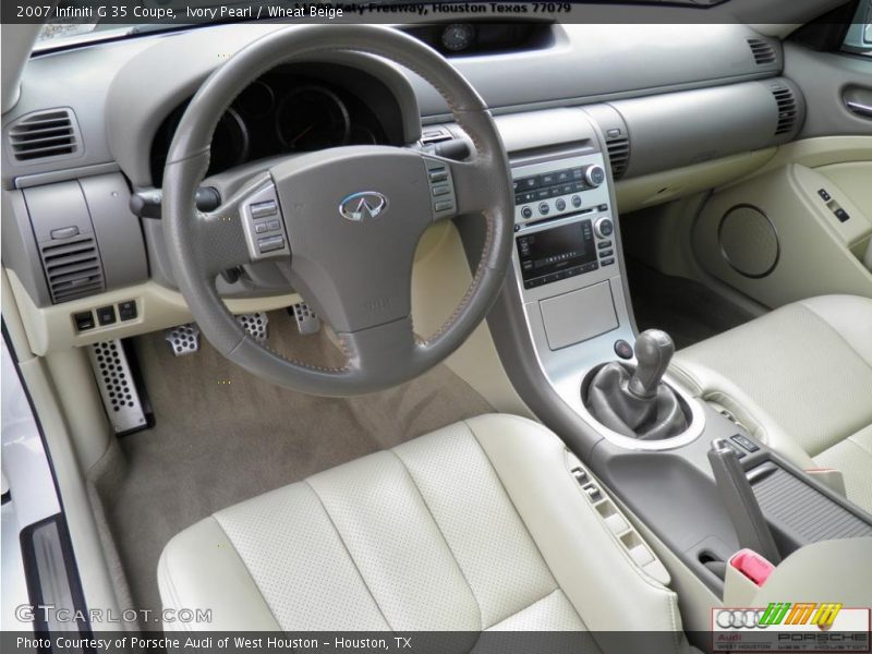 Ivory Pearl / Wheat Beige 2007 Infiniti G 35 Coupe