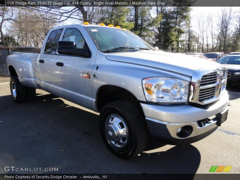 Bright Silver Metallic / Medium Slate Gray 2008 Dodge Ram 3500 ST Quad Cab 4x4 Dually