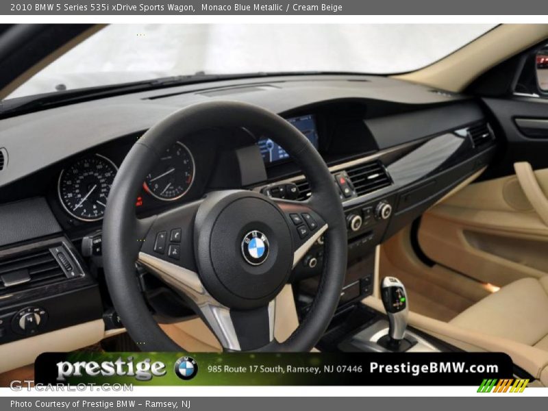 Monaco Blue Metallic / Cream Beige 2010 BMW 5 Series 535i xDrive Sports Wagon