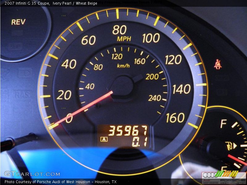 Ivory Pearl / Wheat Beige 2007 Infiniti G 35 Coupe