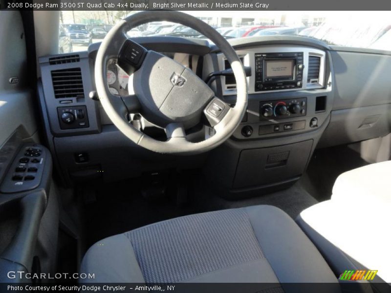 Bright Silver Metallic / Medium Slate Gray 2008 Dodge Ram 3500 ST Quad Cab 4x4 Dually