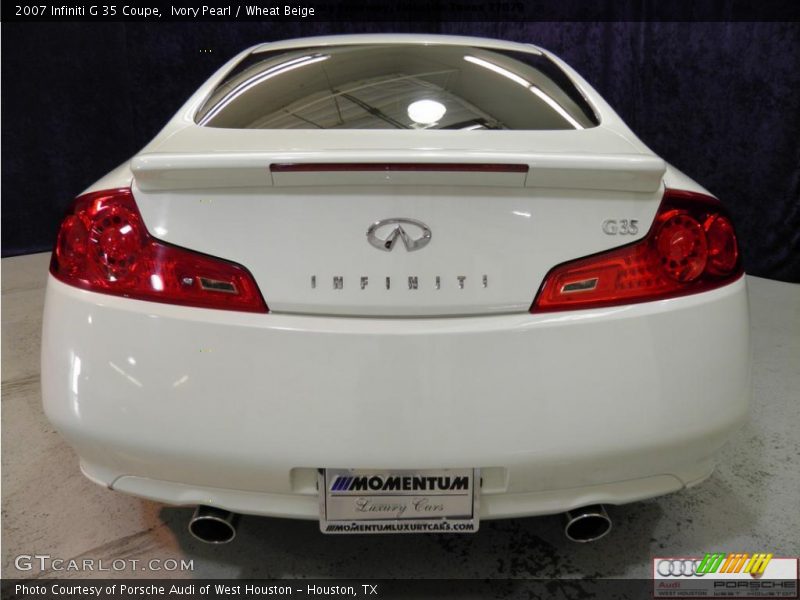 Ivory Pearl / Wheat Beige 2007 Infiniti G 35 Coupe