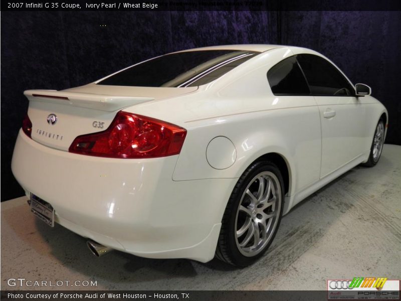 Ivory Pearl / Wheat Beige 2007 Infiniti G 35 Coupe