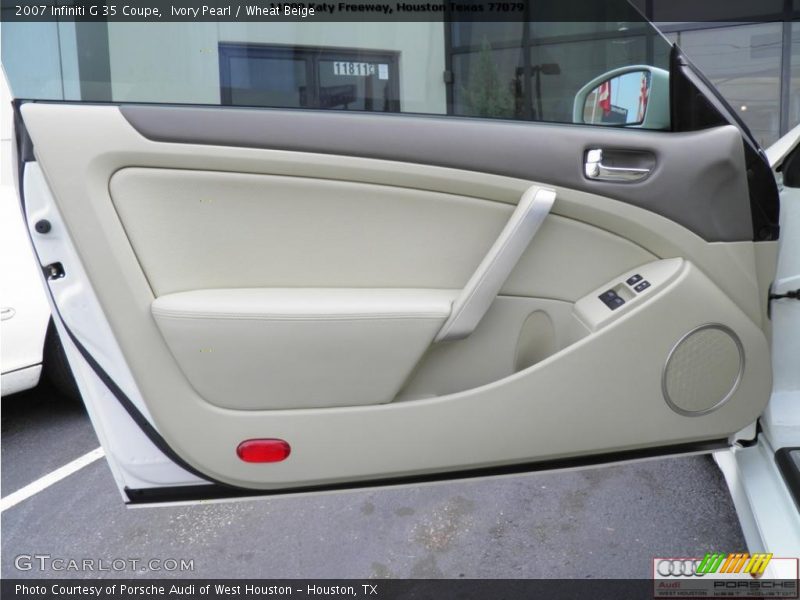 Ivory Pearl / Wheat Beige 2007 Infiniti G 35 Coupe
