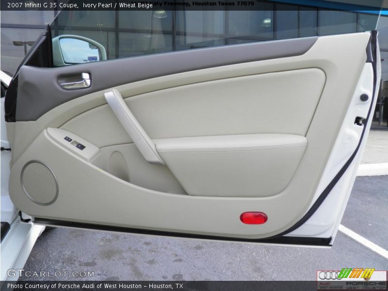 Ivory Pearl / Wheat Beige 2007 Infiniti G 35 Coupe