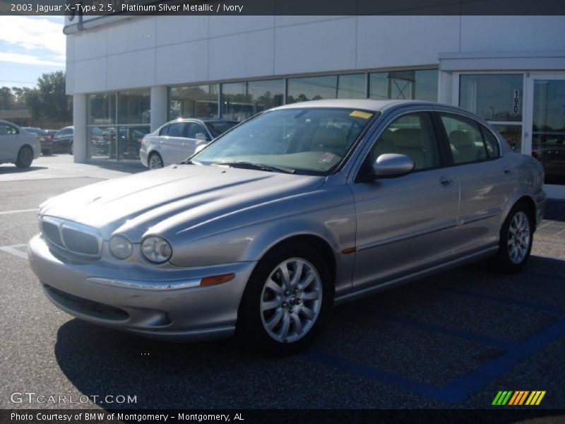 Platinum Silver Metallic / Ivory 2003 Jaguar X-Type 2.5