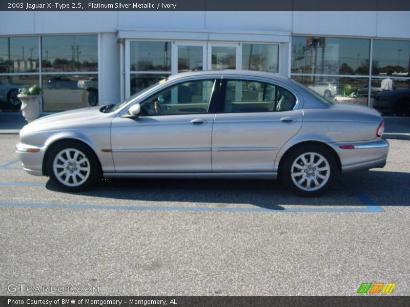 Platinum Silver Metallic / Ivory 2003 Jaguar X-Type 2.5