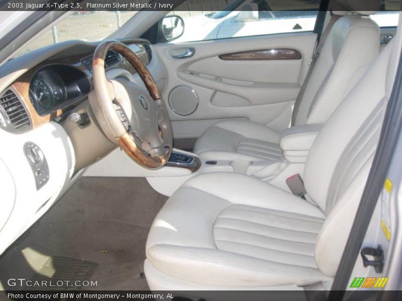 Platinum Silver Metallic / Ivory 2003 Jaguar X-Type 2.5