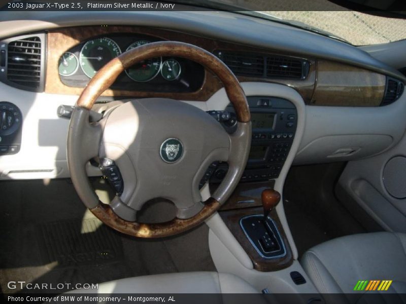 Platinum Silver Metallic / Ivory 2003 Jaguar X-Type 2.5