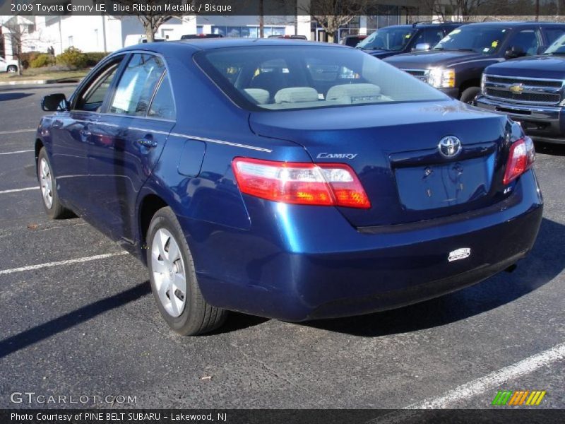 Blue Ribbon Metallic / Bisque 2009 Toyota Camry LE
