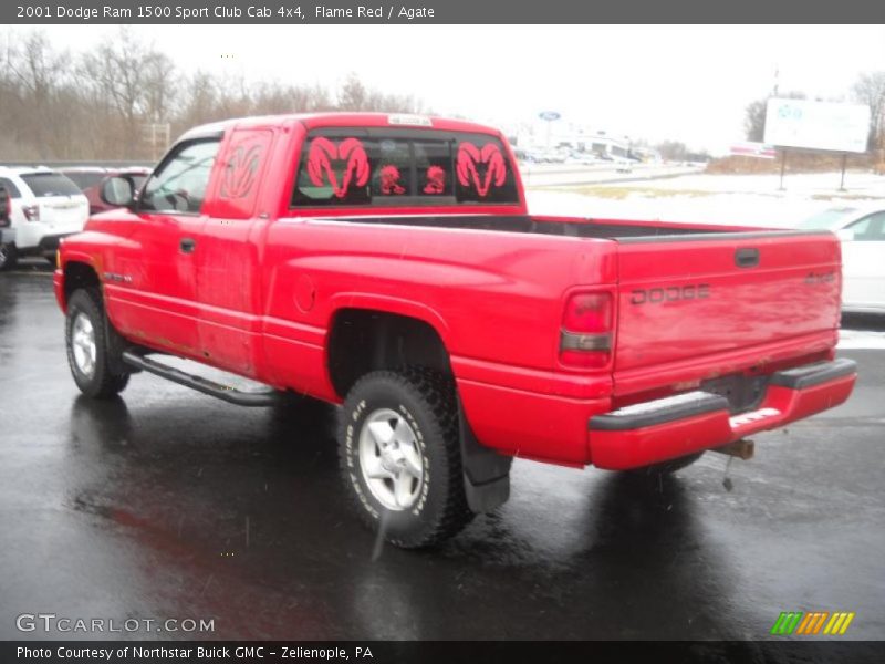 Flame Red / Agate 2001 Dodge Ram 1500 Sport Club Cab 4x4