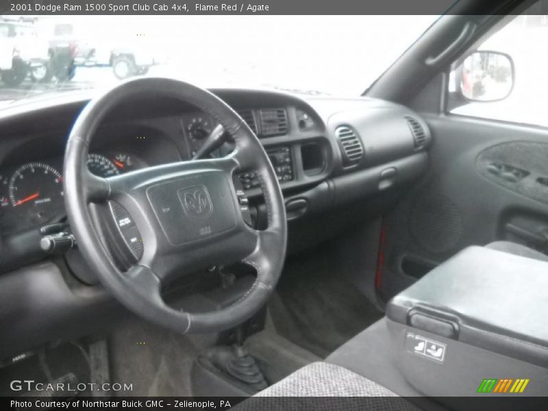 Flame Red / Agate 2001 Dodge Ram 1500 Sport Club Cab 4x4