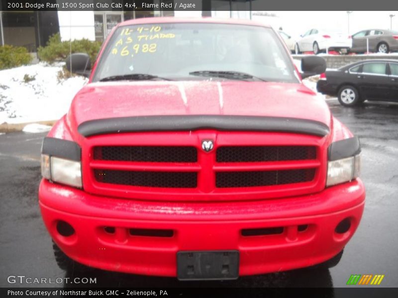 Flame Red / Agate 2001 Dodge Ram 1500 Sport Club Cab 4x4