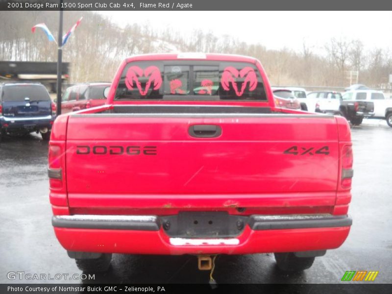 Flame Red / Agate 2001 Dodge Ram 1500 Sport Club Cab 4x4