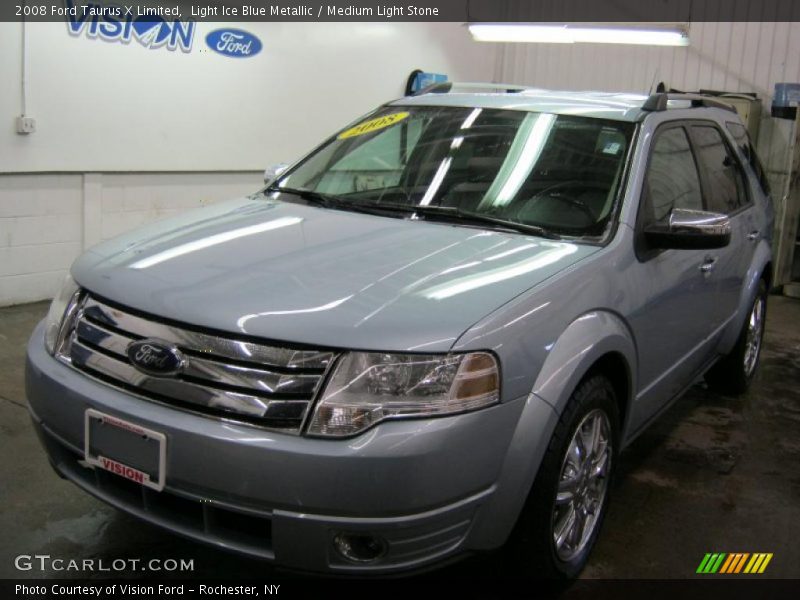Light Ice Blue Metallic / Medium Light Stone 2008 Ford Taurus X Limited