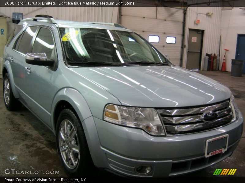 Light Ice Blue Metallic / Medium Light Stone 2008 Ford Taurus X Limited