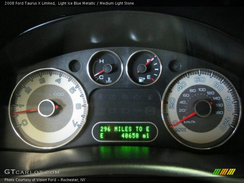 Light Ice Blue Metallic / Medium Light Stone 2008 Ford Taurus X Limited