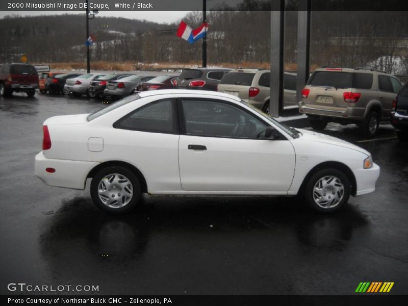 White / Black 2000 Mitsubishi Mirage DE Coupe
